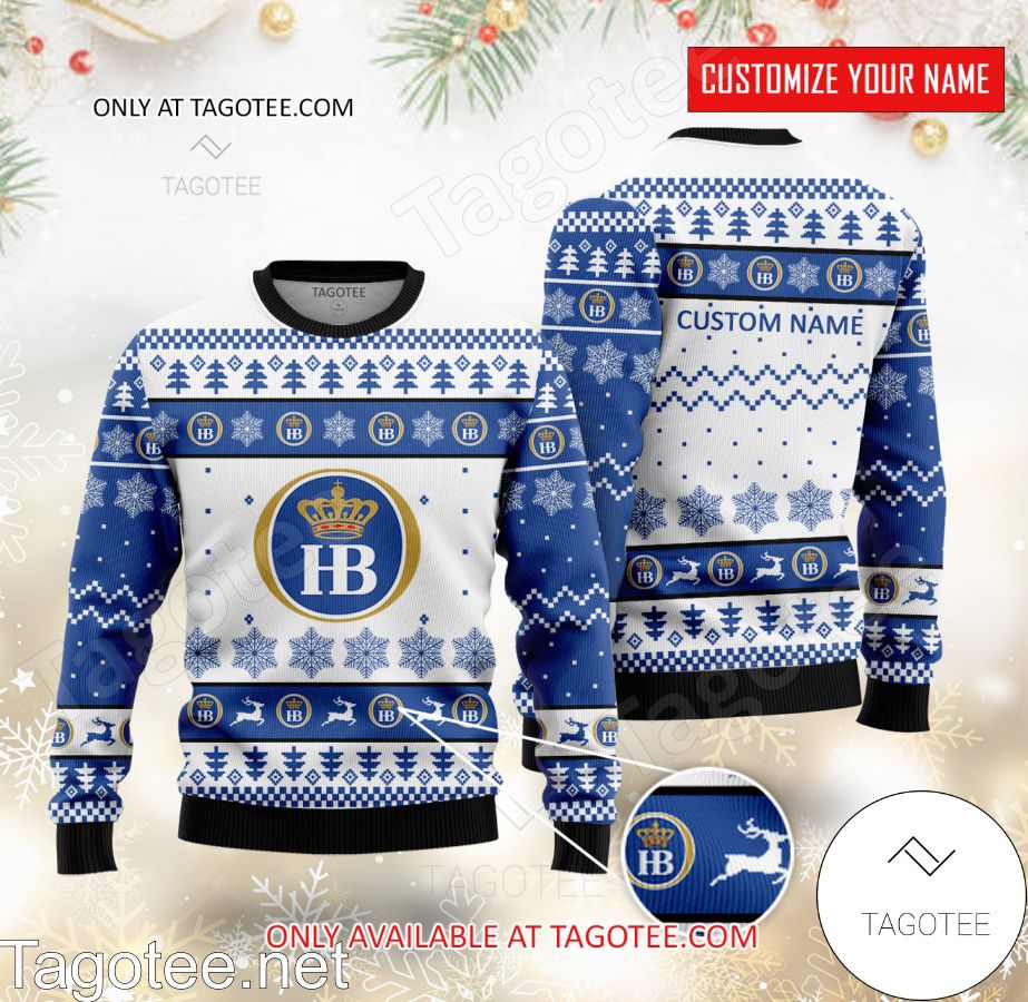 Hofbrauhaus Logo Personalized Ugly Christmas Sweater - MiuShop