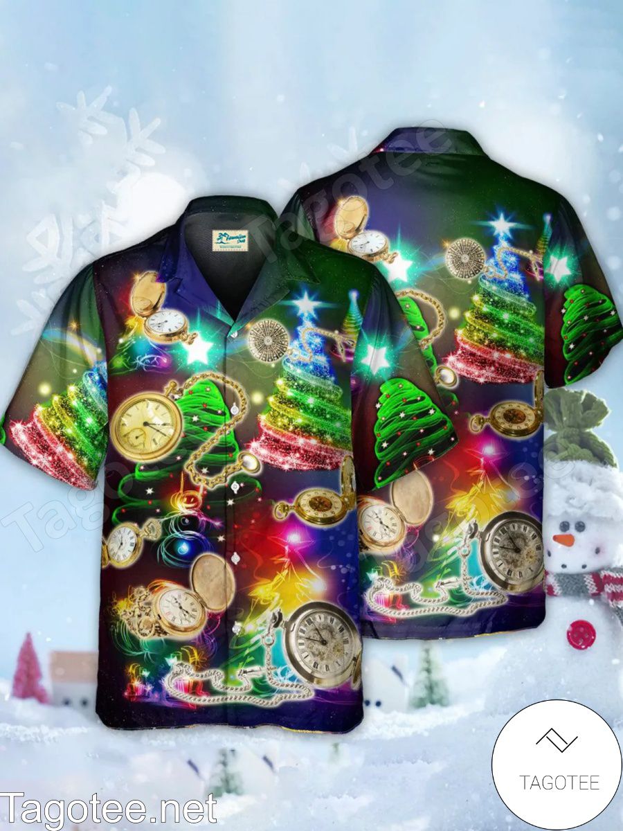Holiday Christmas Multicolor Gradient Hawaiian Shirt a