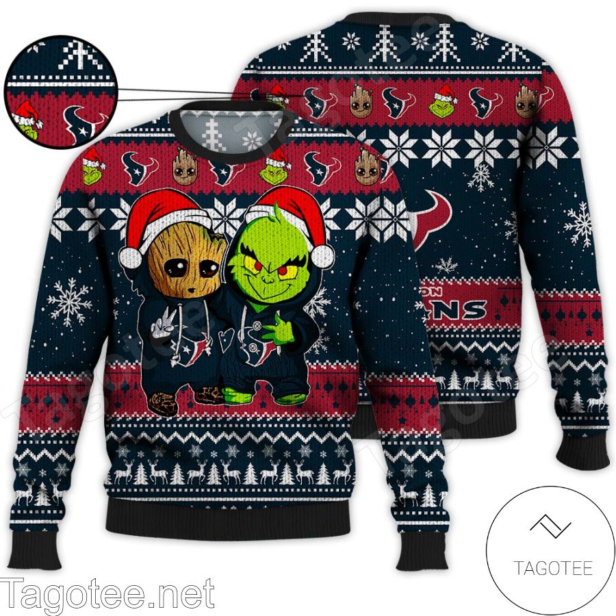 Houston Astros Grinch Ugly Christmas Sweater - High-Quality Printed Brand