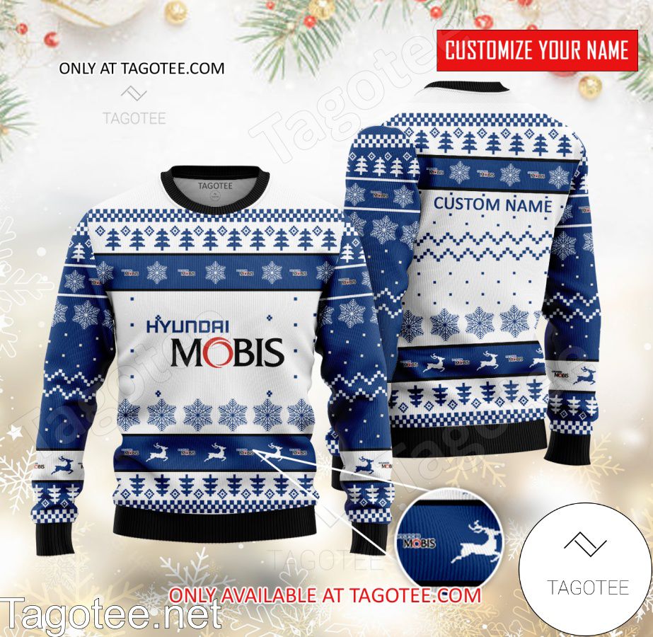 Hyundai Mobis Logo Personalized Ugly Christmas Sweater - BiShop