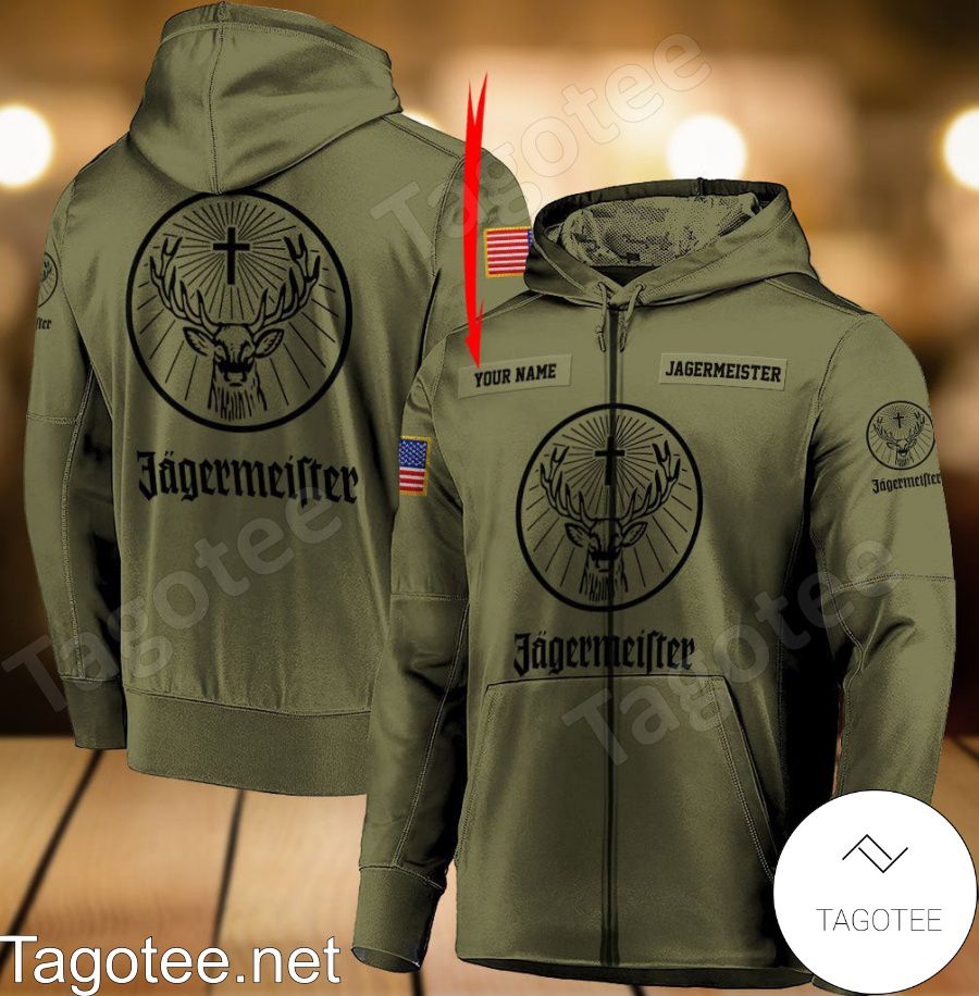 Jagermeister Military Green Personalized Hoodie a