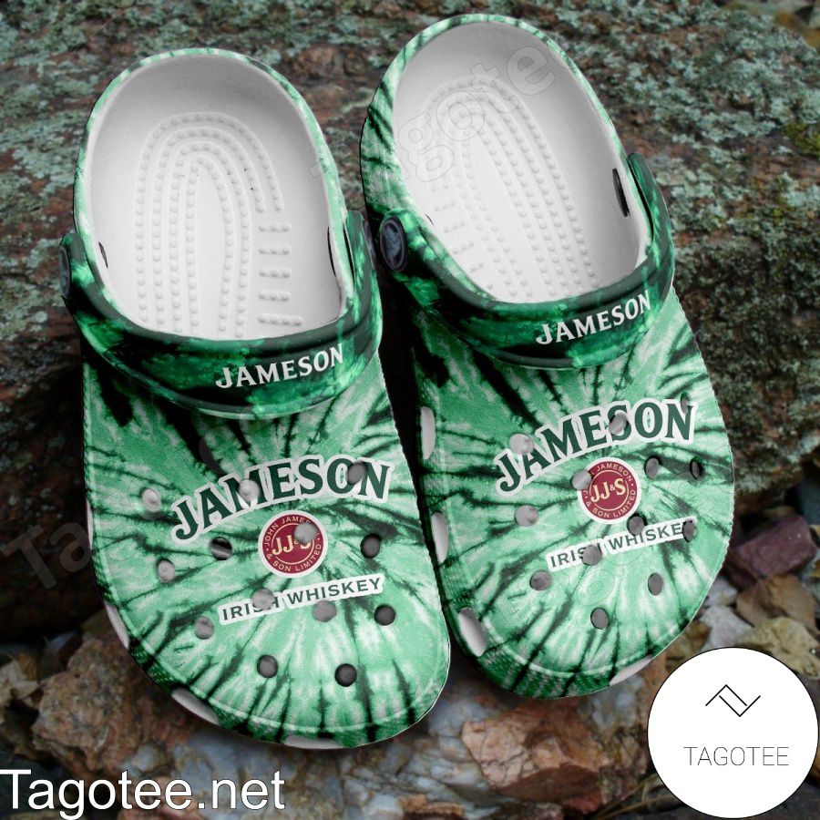 Jameson Irish Whiskey Green Tie Dye Crocs Clogs - Tagotee