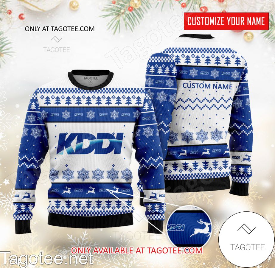 KDDI Logo Personalized Ugly Christmas Sweater - BiShop
