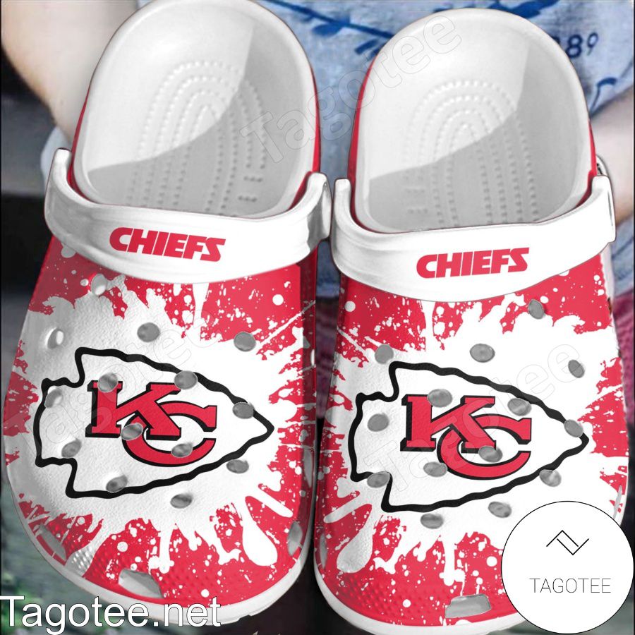 Kansas City Chiefs Color Splash Crocs Clogs - Tagotee