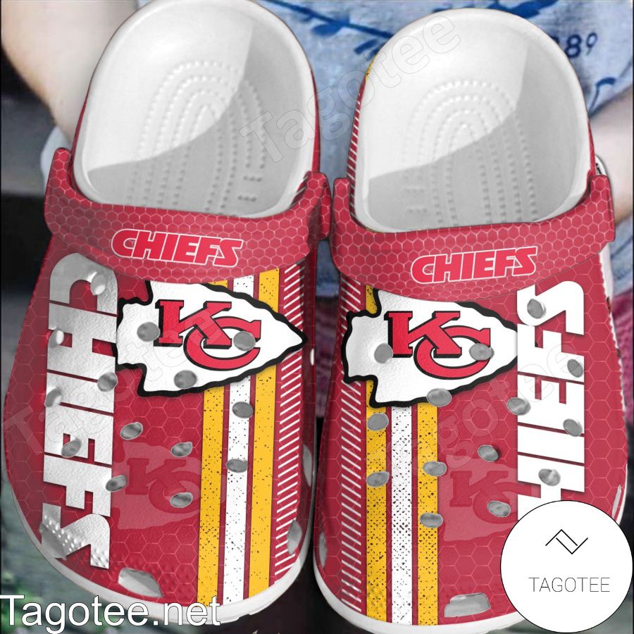 Kansas City Chiefs Hive Pattern Crocs Clogs - Tagotee