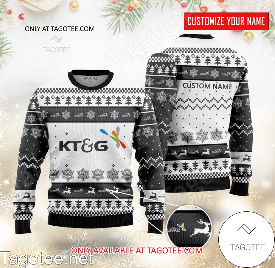 Korea Tobacco & Ginseng Corporation Logo Personalized Ugly Christmas Sweater - BiShop