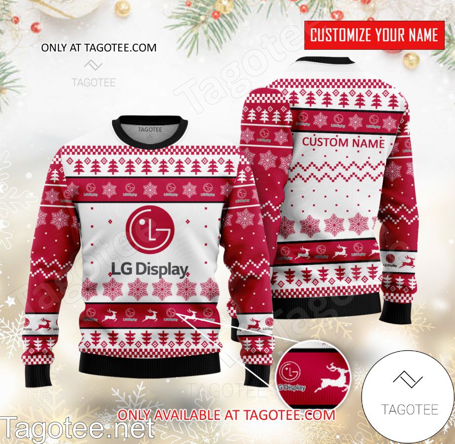 LG Display Logo Personalized Ugly Christmas Sweater - BiShop