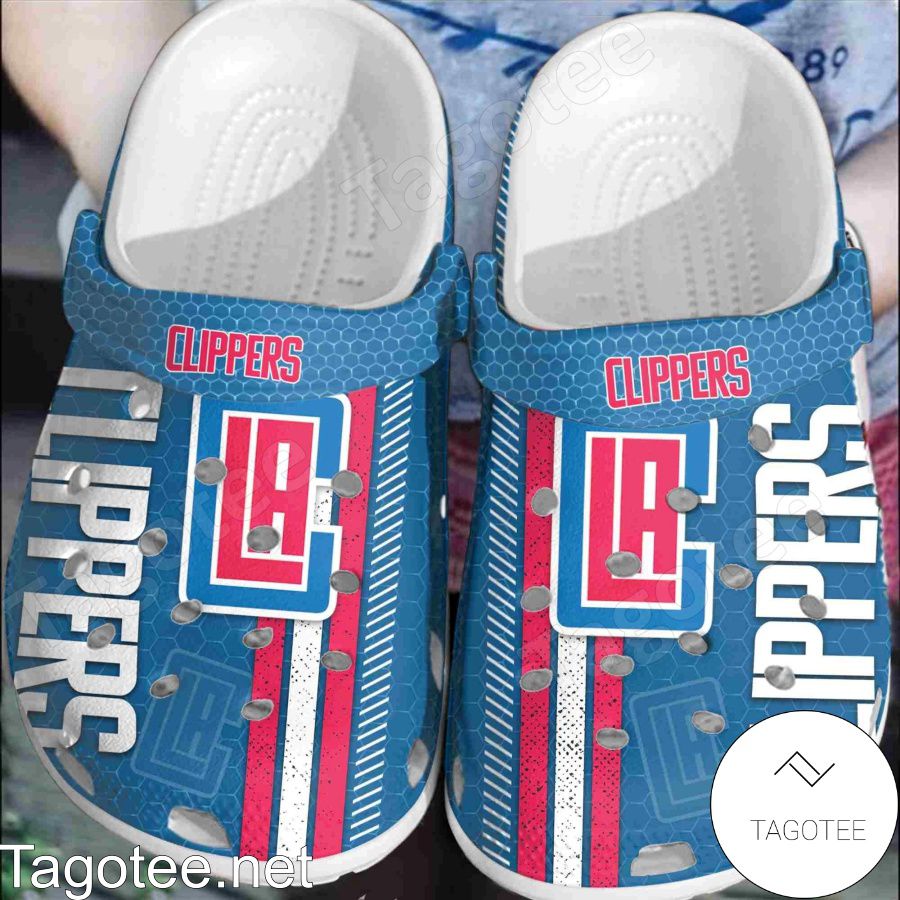 Los Angeles Clippers Hive Pattern Crocs Clogs