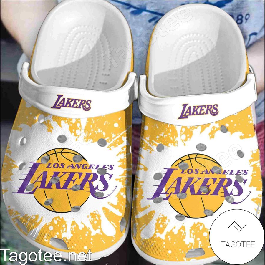 Los Angeles Lakers Logo Color Splash Crocs Clogs