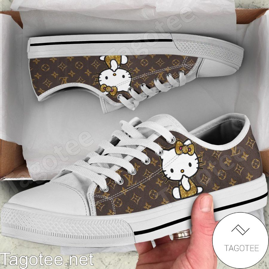 Louis Vuitton And Hello Kitty Low Top Shoes
