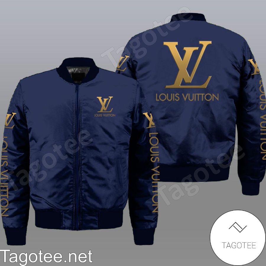 Personalized Louis Vuitton Dark Brown Monogram Bomber Jacket - Tagotee