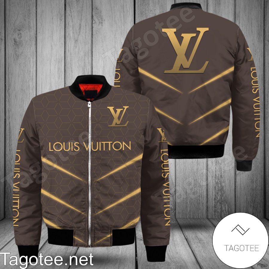 Louis Vuitton Brand Name And Logo Metro Rhombus Bomber Jacket - Tagotee
