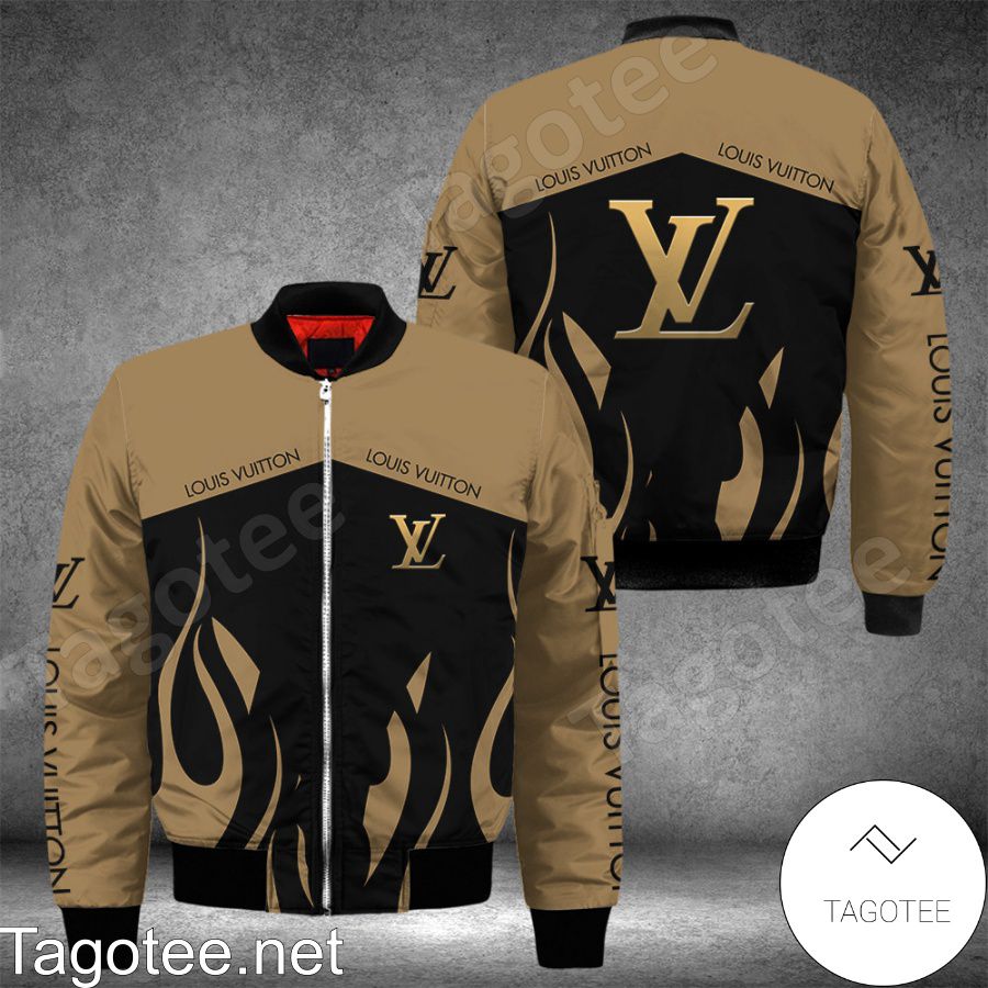 Louis Vuitton Dark Brown Monogram With Gold Logo Center Sweater - Tagotee