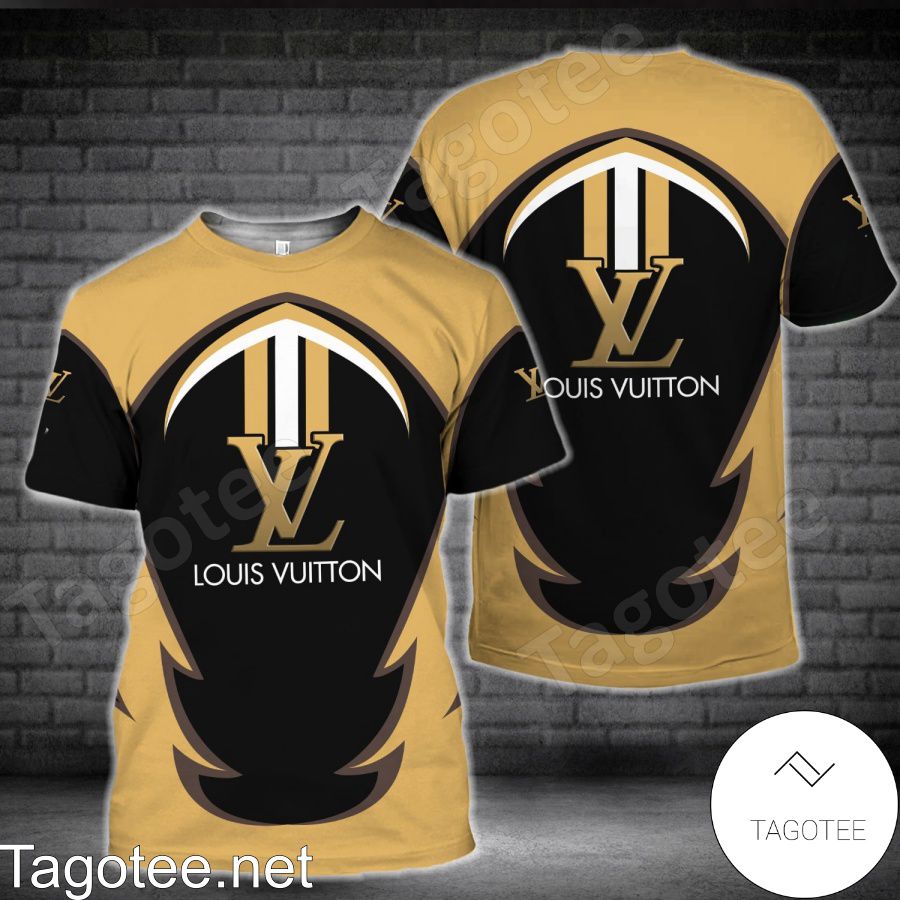 Louis Vuitton Luxury Brand Yellow Black Shirt