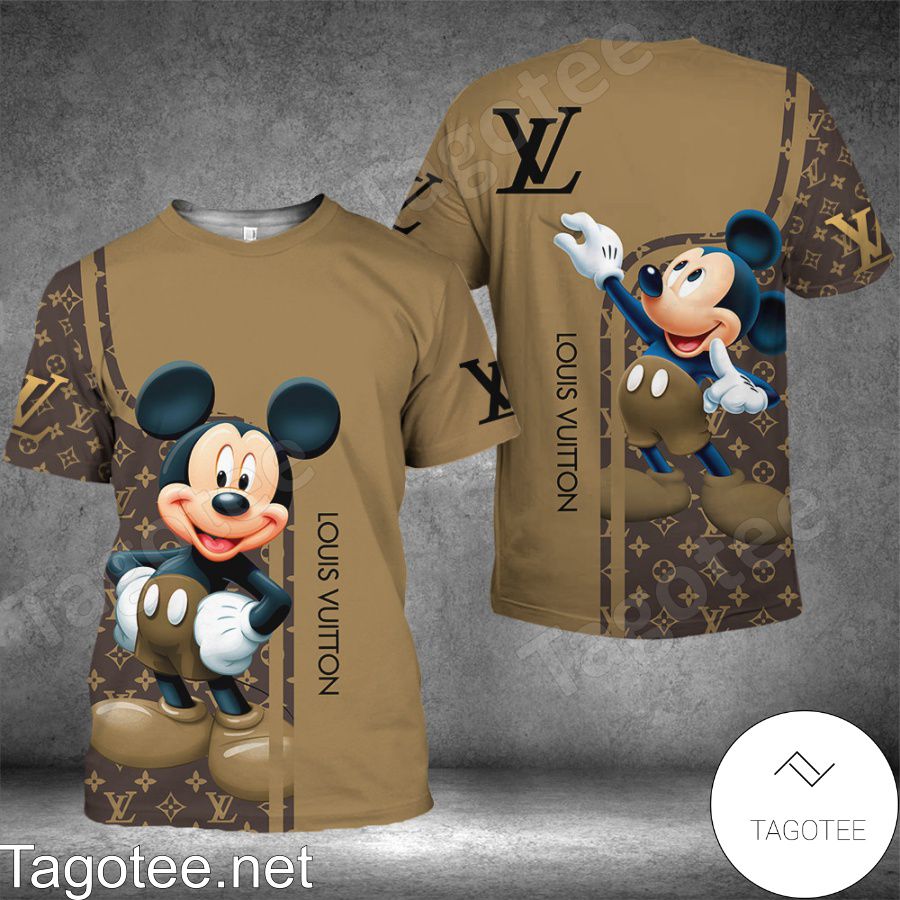 Louis Vuitton Mickey Mouse Monogram Mix Brown Shirt