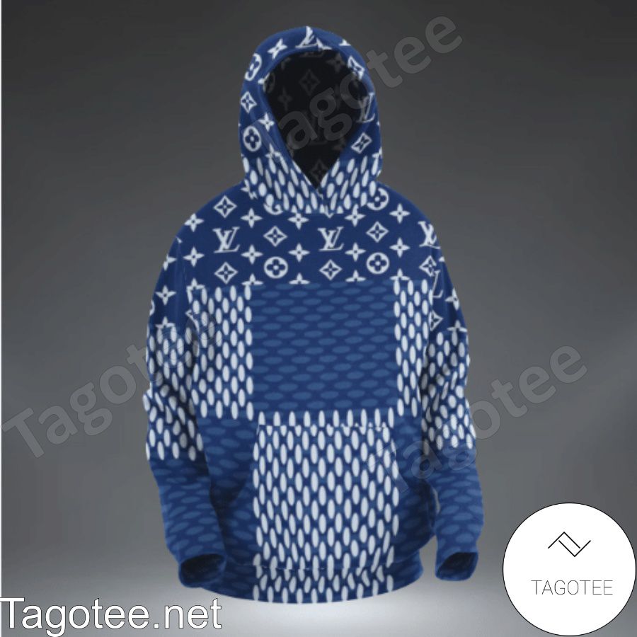 Louis Vuitton Blue Tie Dye Hoodie - Tagotee