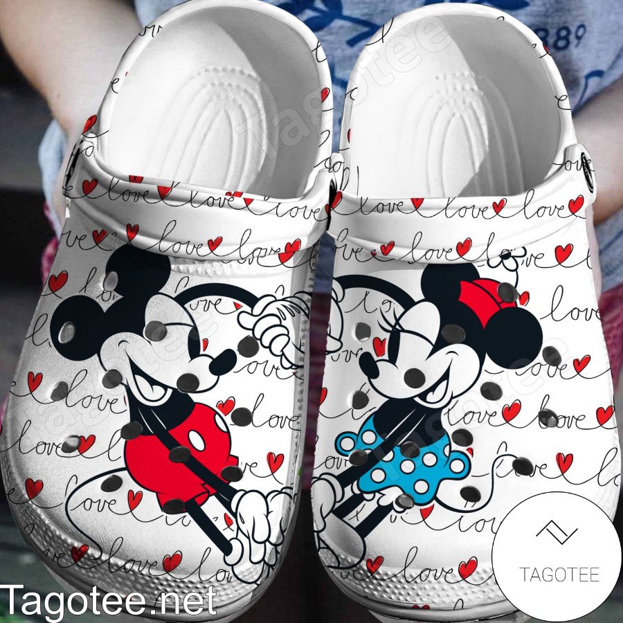 Love Mickey Mouse And Minnie Mouse Crocs Clogs - Tagotee