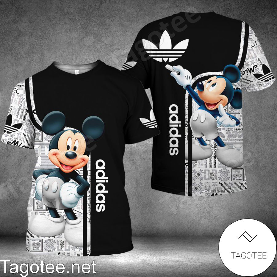 Luxury Adidas Brand Distinct Logo Mickey Mouse Shirt