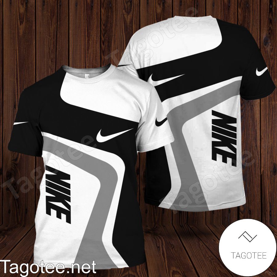 Luxury Nike Mix Three Colors Black White Grey Shirt