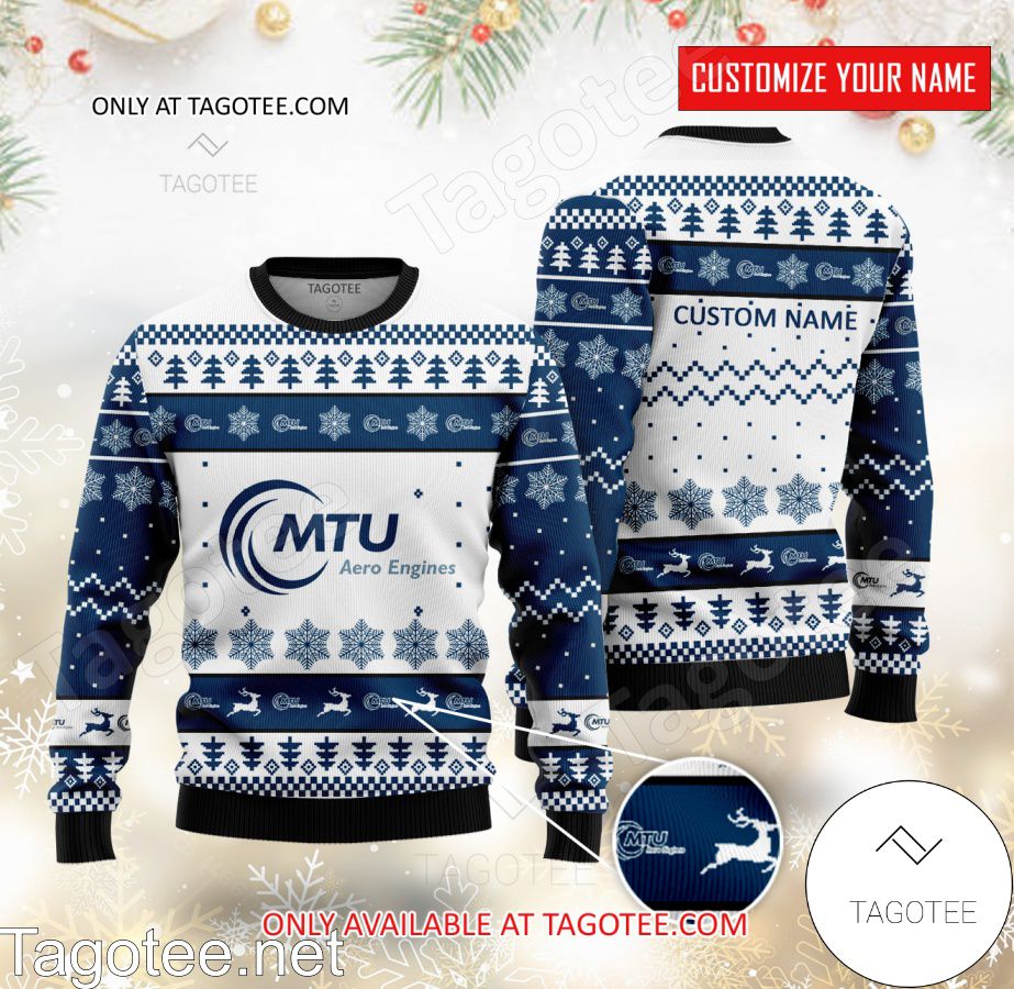 MTU Aero Engines Logo Personalized Ugly Christmas Sweater - BiShop