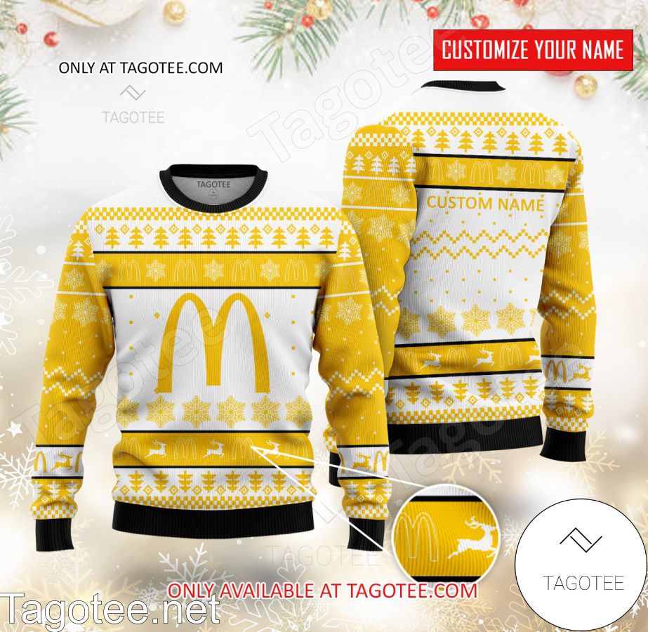 McDonald's Personalized Logo Ugly Christmas Sweater - MiuShop