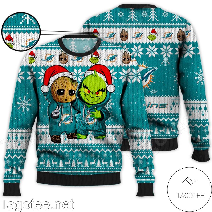 Chicago White Sox Baby Groot And Grinch Ugly Christmas 3D T-Shirts