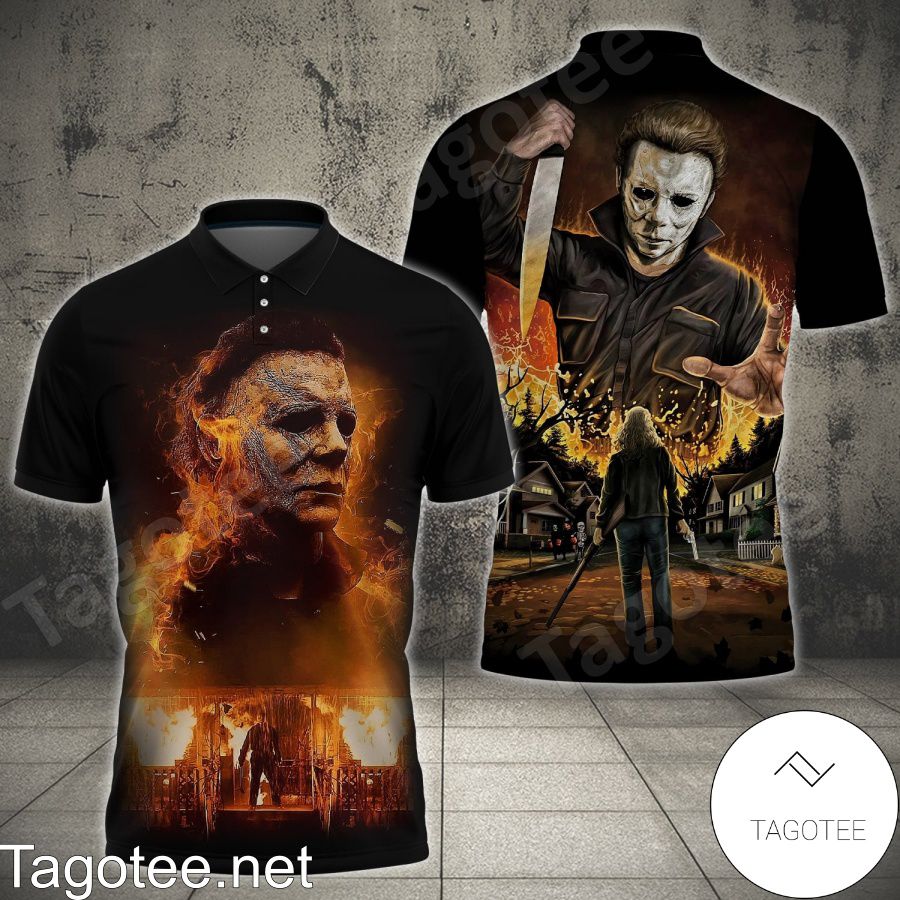 Michael Myers Fire Shirt, Tank Top And Leggings - Tagotee