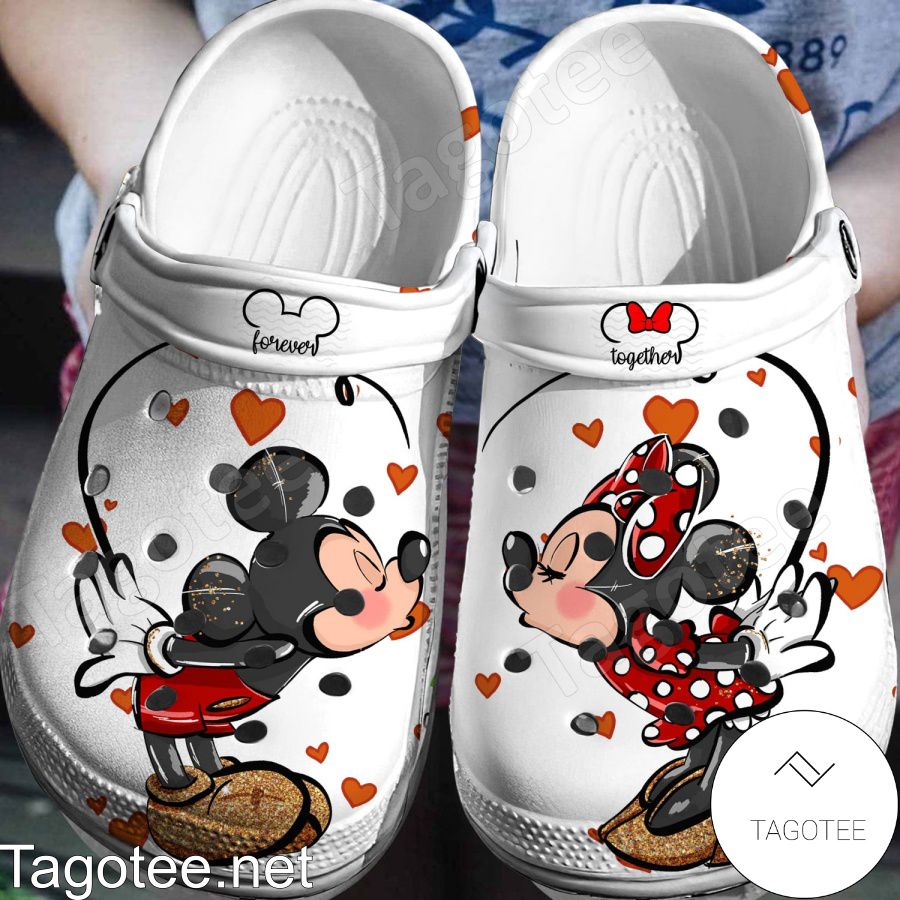 Mickey And Minnie Forever Together Crocs Clogs