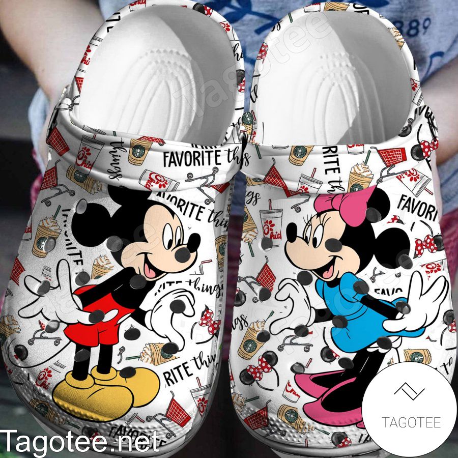 Mickey Mouse And Minnie Mouse Favorite Things Crocs Clogs - Tagotee