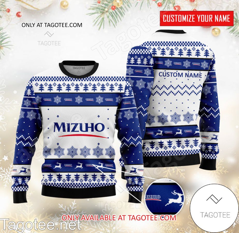 Mizuho Financial Group Logo Personalized Ugly Christmas Sweater - BiShop