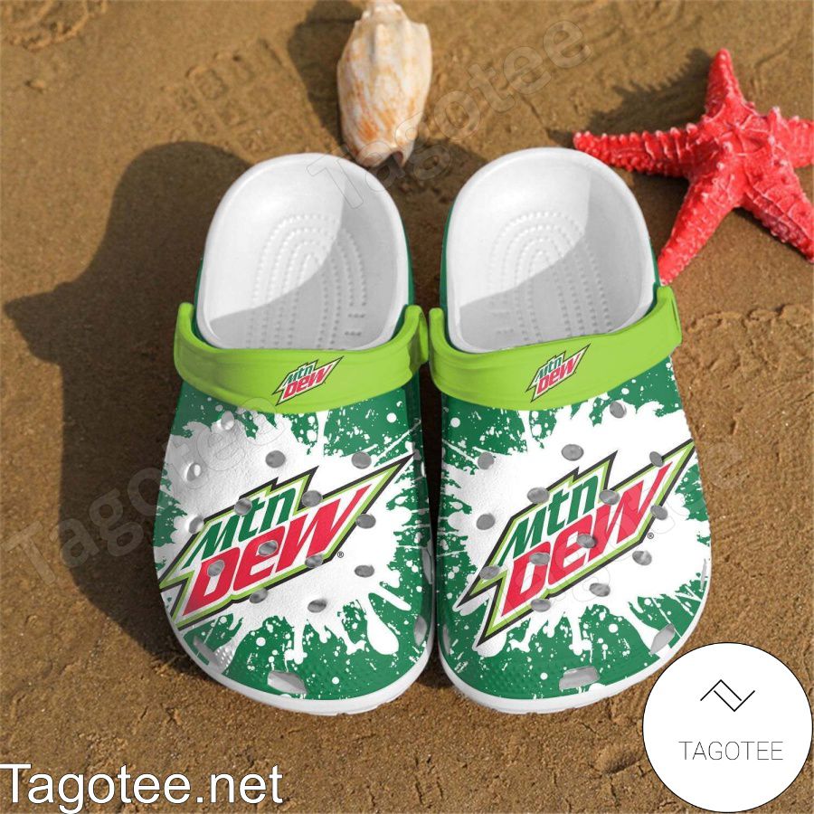 Mountain Dew Logo Color Splash Crocs Clogs - Tagotee