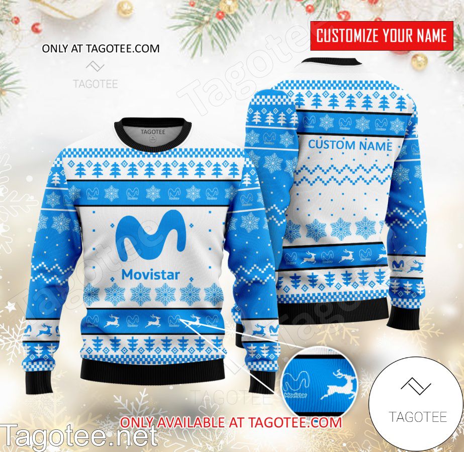 Movistar Spain Logo Personalized Ugly Christmas Sweater - BiShop