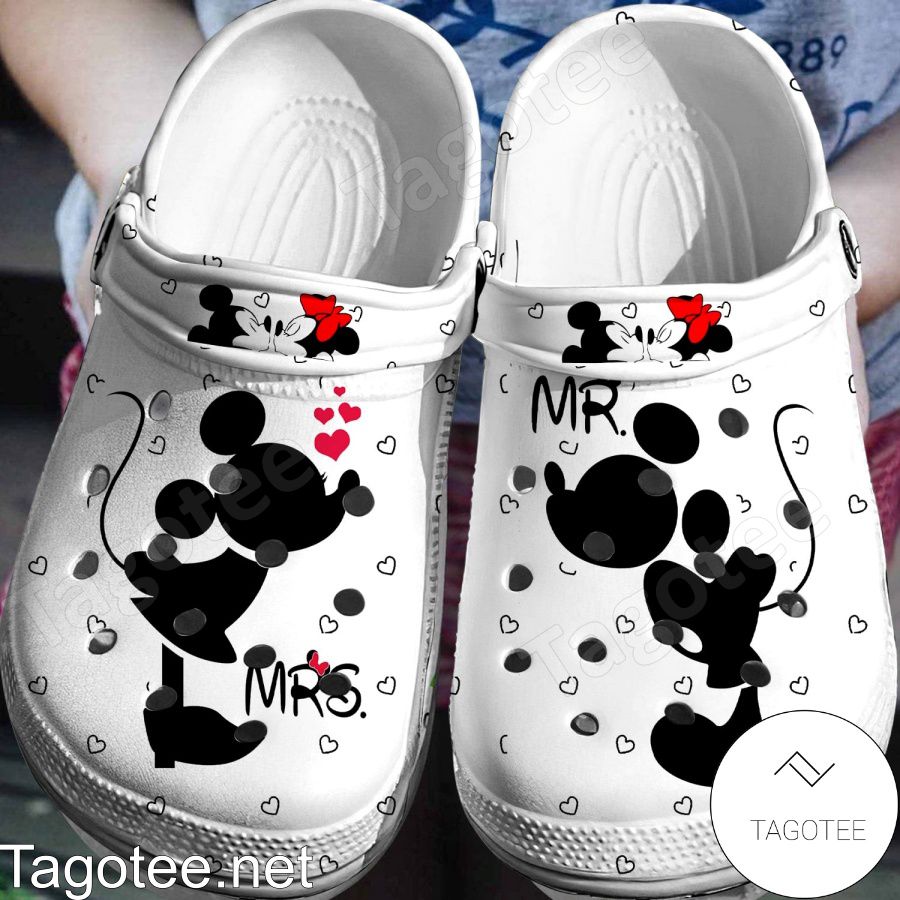 Mr Mickey And Mrs Minnie Silhouette Crocs Clogs - Tagotee