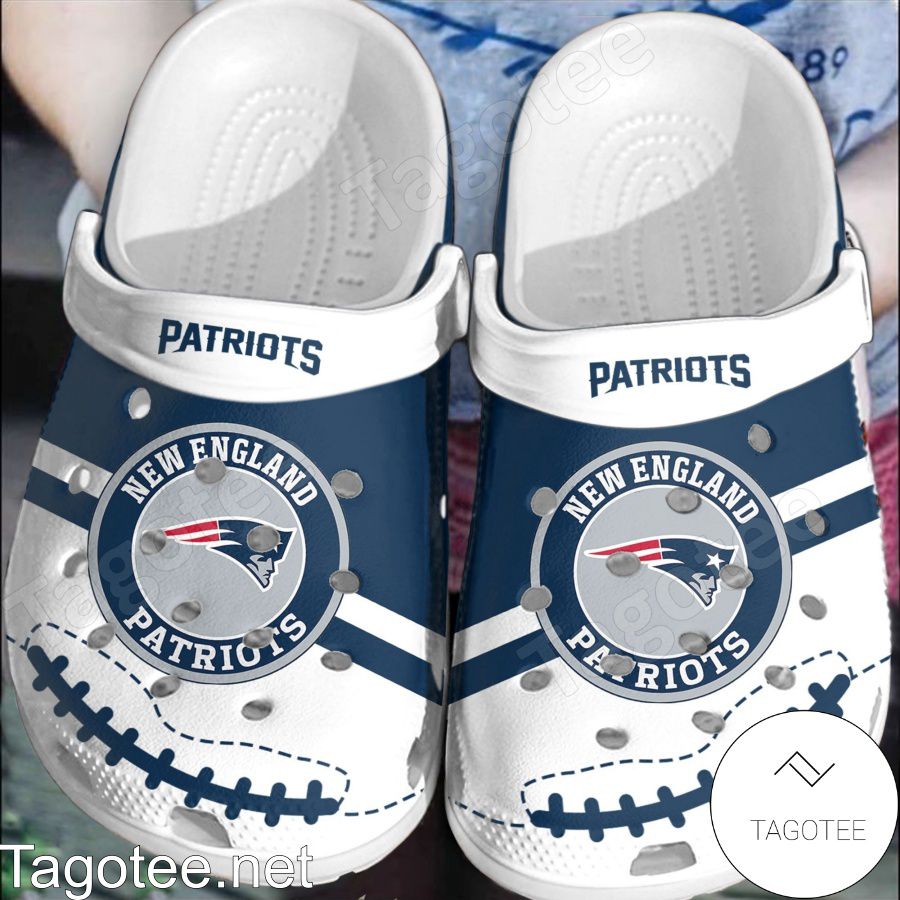 New England Patriots Logo Sport Crocs Clogs - Tagotee