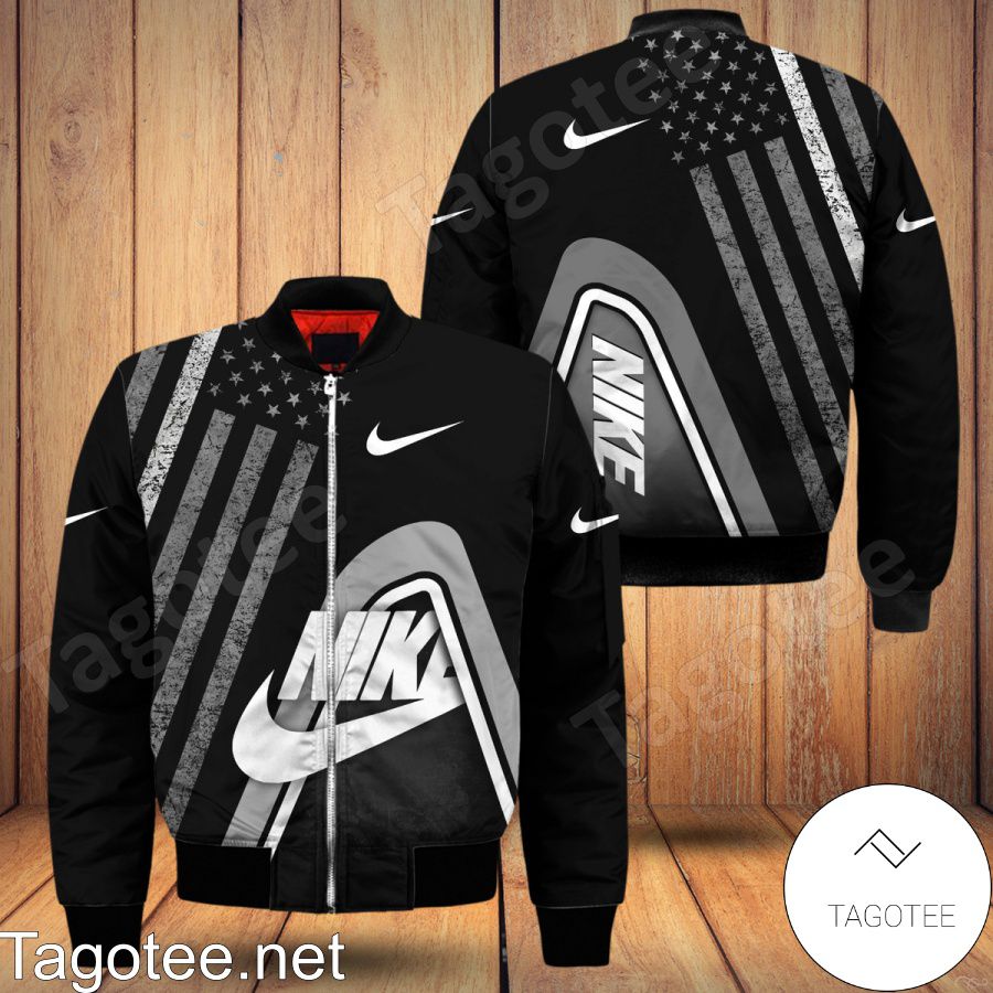Nike American Flag Black Bomber Jacket