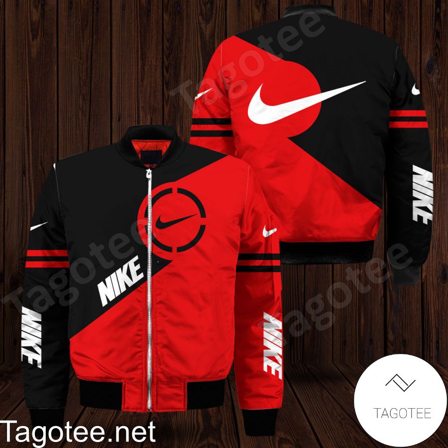 Nike Black And Red Bomber Jacket