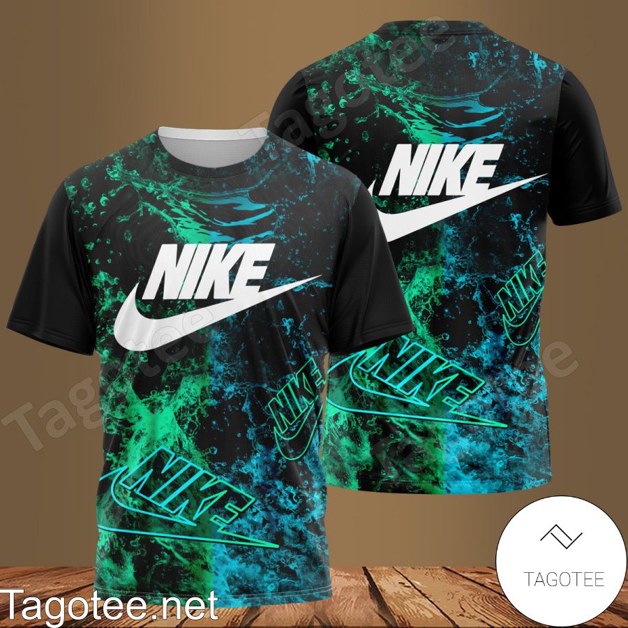 Nike Green And Blue Galaxy Shirt