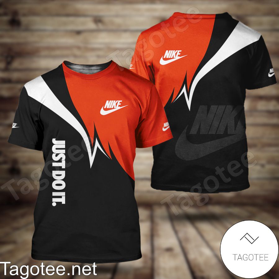 Nike Just Do It Red Black And White Shirt