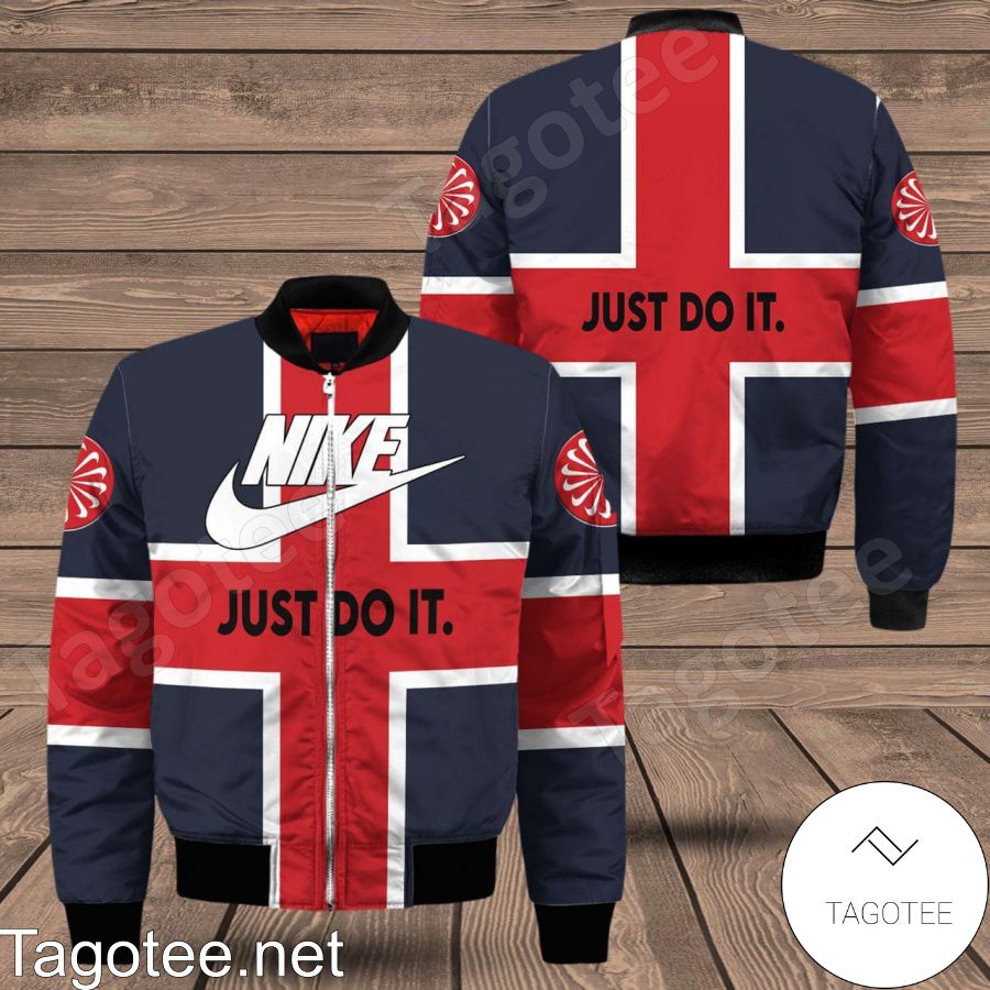 Nike Just Do It Red Cross Bomber Jacket