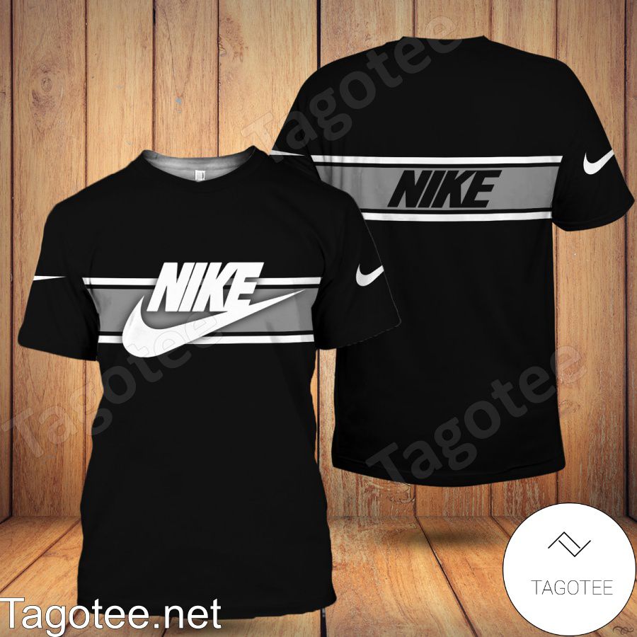 Nike Logo On Horizontal Stripes Shirt
