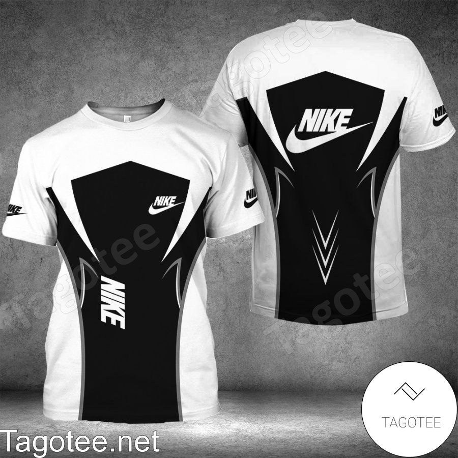 Nike Luxury Brand White And Black Shirt
