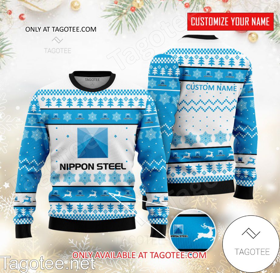 Nippon Steel Logo Personalized Ugly Christmas Sweater - BiShop