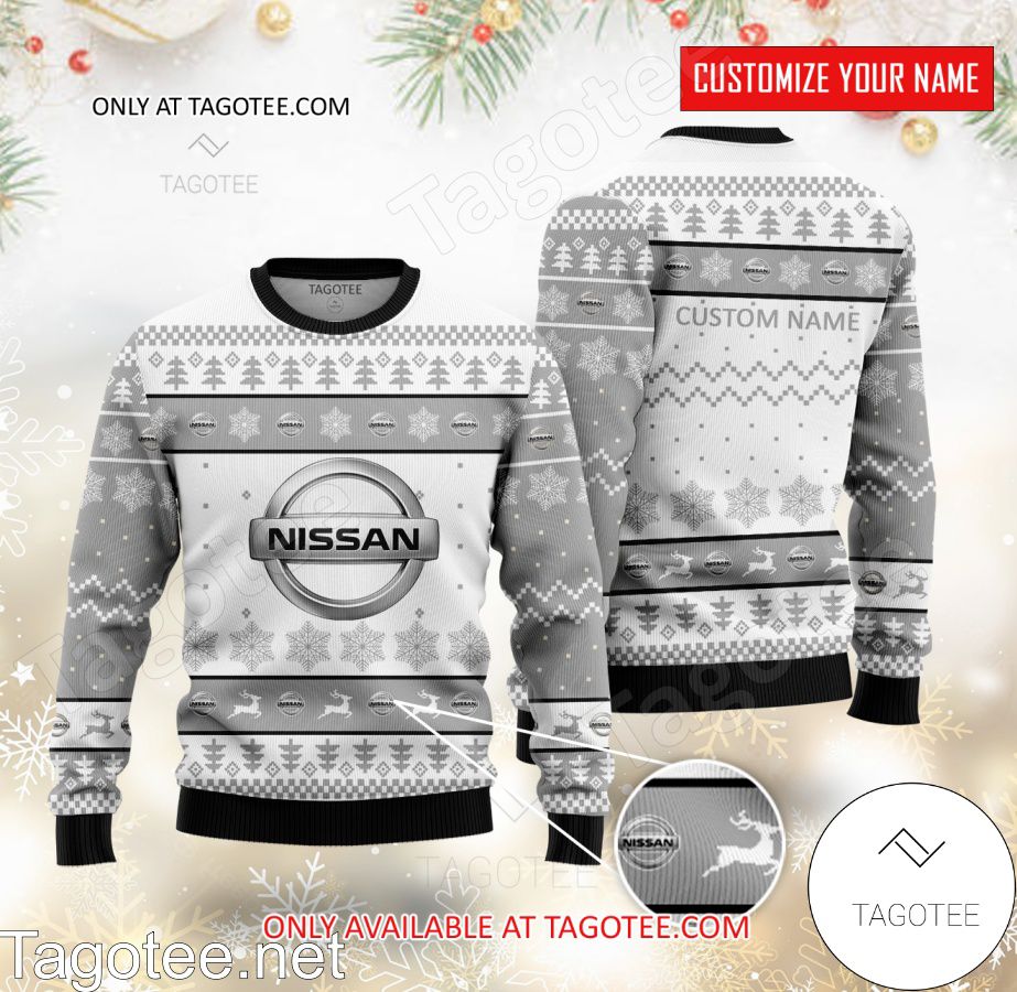 Nissan Logo Personalized Ugly Christmas Sweater - BiShop