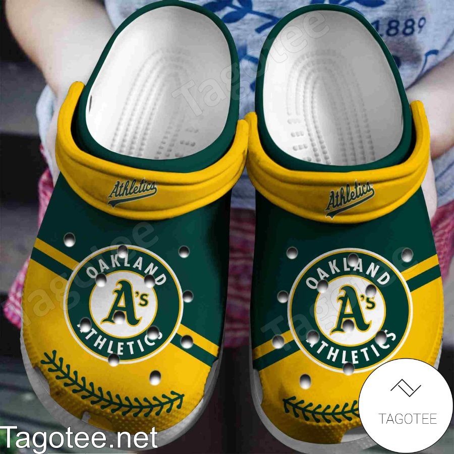 Oakland Athletics Logo Baseball Crocs Clogs - Tagotee