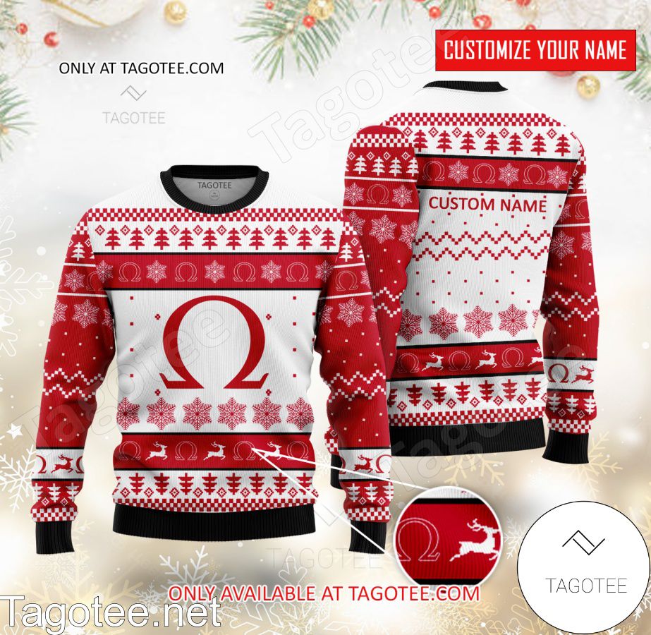 Omega SA Logo Personalized Ugly Christmas Sweater - EmonShop