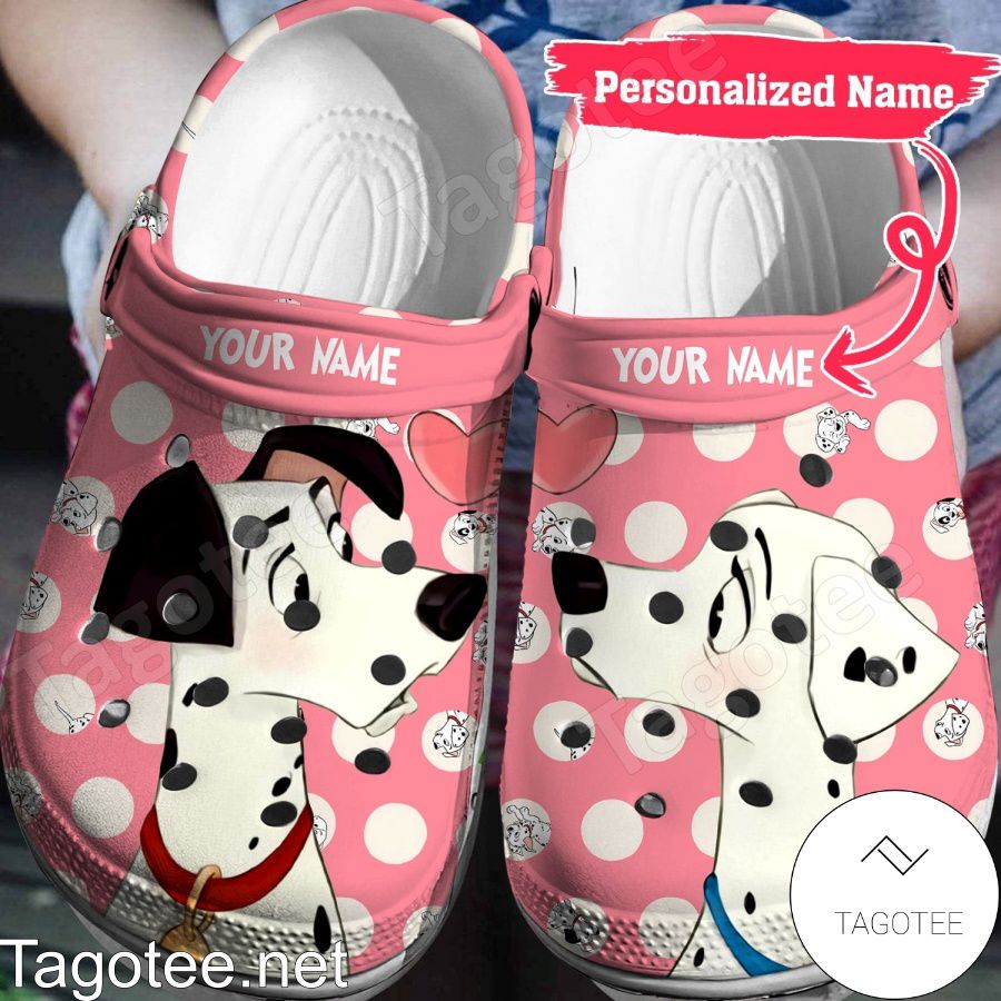Personalized 101 Dalmatians Pink Crocs Clogs - Tagotee