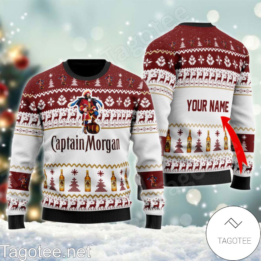 Personalized Captain Morgan Spirit Ugly Christmas Sweater