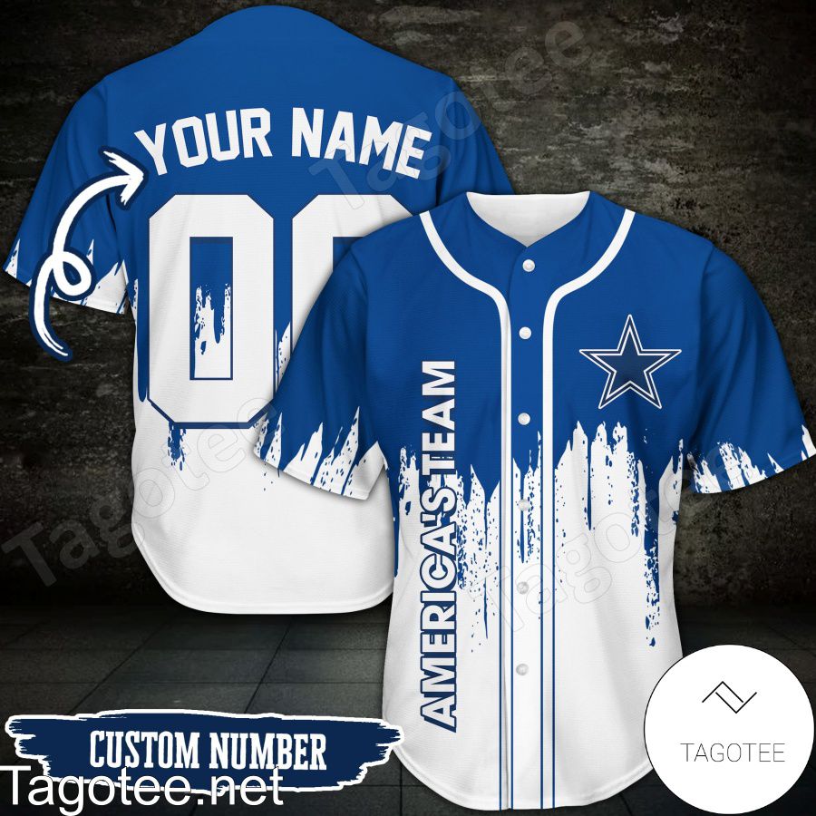 Dallas Cowboys Custom Name Baseball Jersey NFL Shirt Best Gift For Fans