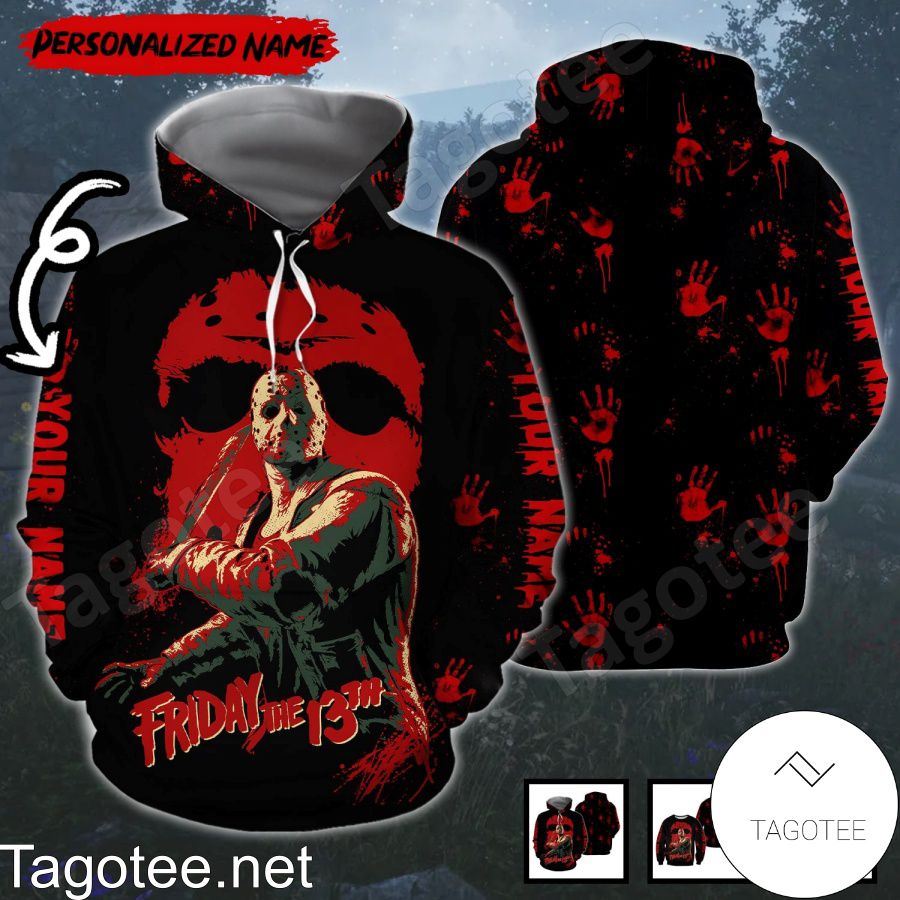 Personalized Friday The 13th Jason Voorhees Blood Hand Shirt, Tank Top ...