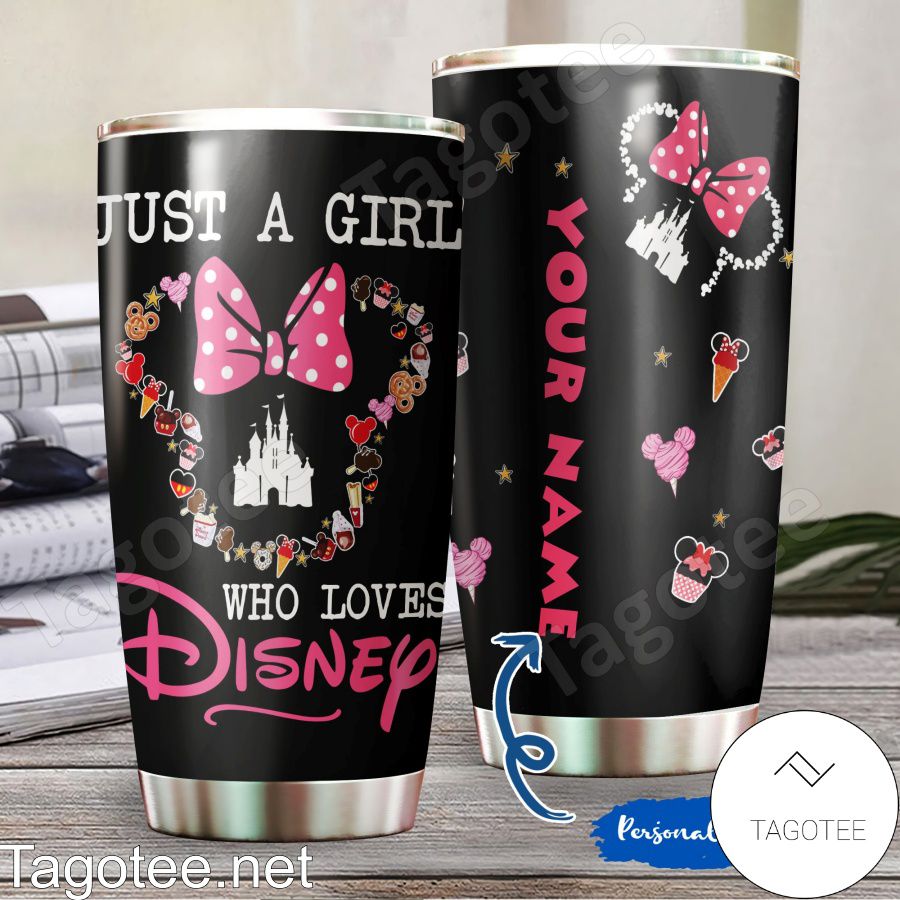 Personalized Just A Girl Who Loves Disney Minnie Tumbler